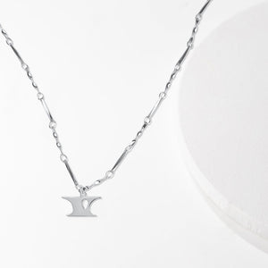 Letter Necklace (Y) - Silver